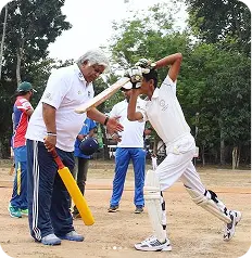 Cricket coaching session